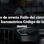 Código de avería Fallo del circuito de presión barométrica Código de la luz del motor