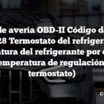 Código de avería OBD-II Código de avería: P0128 Termostato del refrigerante (Temperatura del refrigerante por debajo de la temperatura de regulación del termostato)