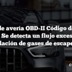 Código de avería OBD-II Código de avería: P0402 Se detecta un flujo excesivo de recirculación de gases de escape (EGR)