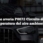 Código de avería P0072 Circuito del sensor de temperatura del aire ambiente bajo