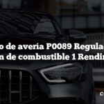 Código de avería P0089 Regulador de presión de combustible 1 Rendimiento