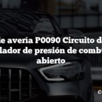 Código de avería P0090 Circuito de control del regulador de presión de combustible 1 abierto