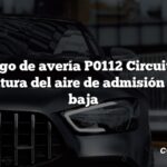 Código de avería P0112 Circuito de temperatura del aire de admisión Entrada baja