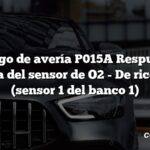 Código de avería P015A Respuesta retardada del sensor de O2 - De rico a pobre (sensor 1 del banco 1)