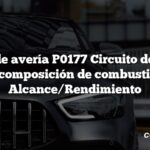 Código de avería P0177 Circuito del sensor de composición de combustible Alcance/Rendimiento