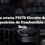 Código de avería P0178 Circuito del Sensor de Composición de Combustible Entrada Baja