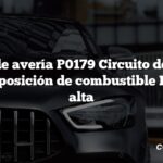 Código de avería P0179 Circuito del sensor de composición de combustible Entrada alta