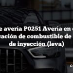 Código de avería P0251 Avería en el control de dosificación de combustible de la bomba de inyección (leva)