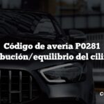 Código de avería P0281 Contribución/equilibrio del cilindro 7