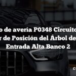 Código de avería P0348 Circuito A del Sensor de Posición del Árbol de Levas Entrada Alta Banco 2