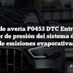 Código de avería P0453 DTC Entrada alta del sensor de presión del sistema de control de emisiones evaporativas