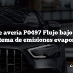 Código de avería P0497 Flujo bajo de purga del sistema de emisiones evaporativas