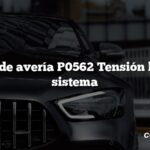 Código de avería P0562 Tensión baja del sistema