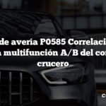 Código de avería P0585 Correlación de la entrada multifunción A/B del control de crucero