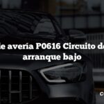 Código de avería P0616 Circuito del relé de arranque bajo