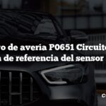 Código de avería P0651 Circuito B de tensión de referencia del sensor abierto