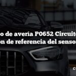 Código de avería P0652 Circuito B de tensión de referencia del sensor baja