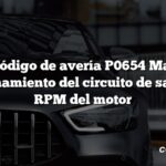 Código de avería P0654 Mal funcionamiento del circuito de salida de RPM del motor