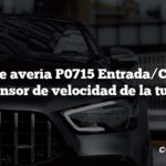 Código de avería P0715 Entrada/Circuito A del sensor de velocidad de la turbina