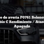 Código de avería P0761 Solenoide de cambio C Rendimiento / Atascado Apagado