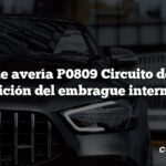 Código de avería P0809 Circuito del sensor de posición del embrague intermitente