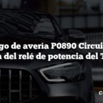 Código de avería P0890 Circuito de detección del relé de potencia del TCM bajo