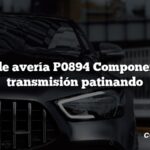 Código de avería P0894 Componente de la transmisión patinando