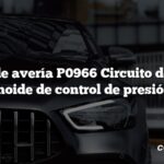 Código de avería P0966 Circuito de control del solenoide de control de presión B bajo