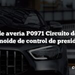 Código de avería P0971 Circuito de control del solenoide de control de presión C alto