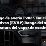 Código de avería P2025 Emisiones evaporativas (EVAP) Rango del sensor de temperatura del vapor de combustible