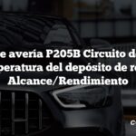 Código de avería P205B Circuito del sensor de temperatura del depósito de reductor Alcance/Rendimiento