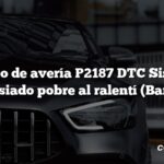 Código de avería P2187 DTC Sistema demasiado pobre al ralentí (Banco 1)