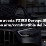 Código de avería P219B Desequilibrio de la relación aire/combustible del banco 2