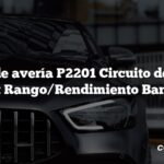 Código de avería P2201 Circuito del sensor NOx Rango/Rendimiento Banco 1