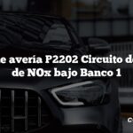 Código de avería P2202 Circuito del sensor de NOx bajo Banco 1