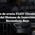 Código de avería P2257 Circuito A de Control del Sistema de Inyección de Aire Secundario Bajo