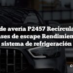 Código de avería P2457 Recirculación de los gases de escape Rendimiento del sistema de refrigeración