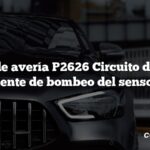 Código de avería P2626 Circuito de recorte de corriente de bombeo del sensor de O2