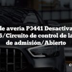 Código de avería P3441 Desactivación del cilindro 6/Circuito de control de la válvula de admisión/Abierto