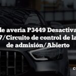 Código de avería P3449 Desactivación del cilindro 7/Circuito de control de la válvula de admisión/Abierto