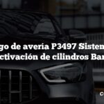 Código de avería P3497 Sistema de desactivación de cilindros Banco 2