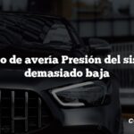 Código de avería Presión del sistema demasiado baja