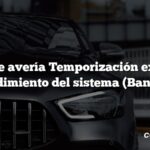 Código de avería Temporización excesiva o Rendimiento del sistema (Banco 1)