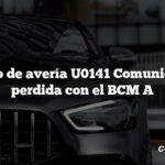 Código de avería U0141 Comunicación perdida con el BCM A