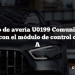 Código de avería U0199 Comunicación perdida con el módulo de control de puerta A